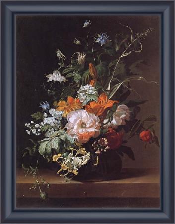 framed  Rachel Ruysch Flowers in a Vase, Ta3139-1
